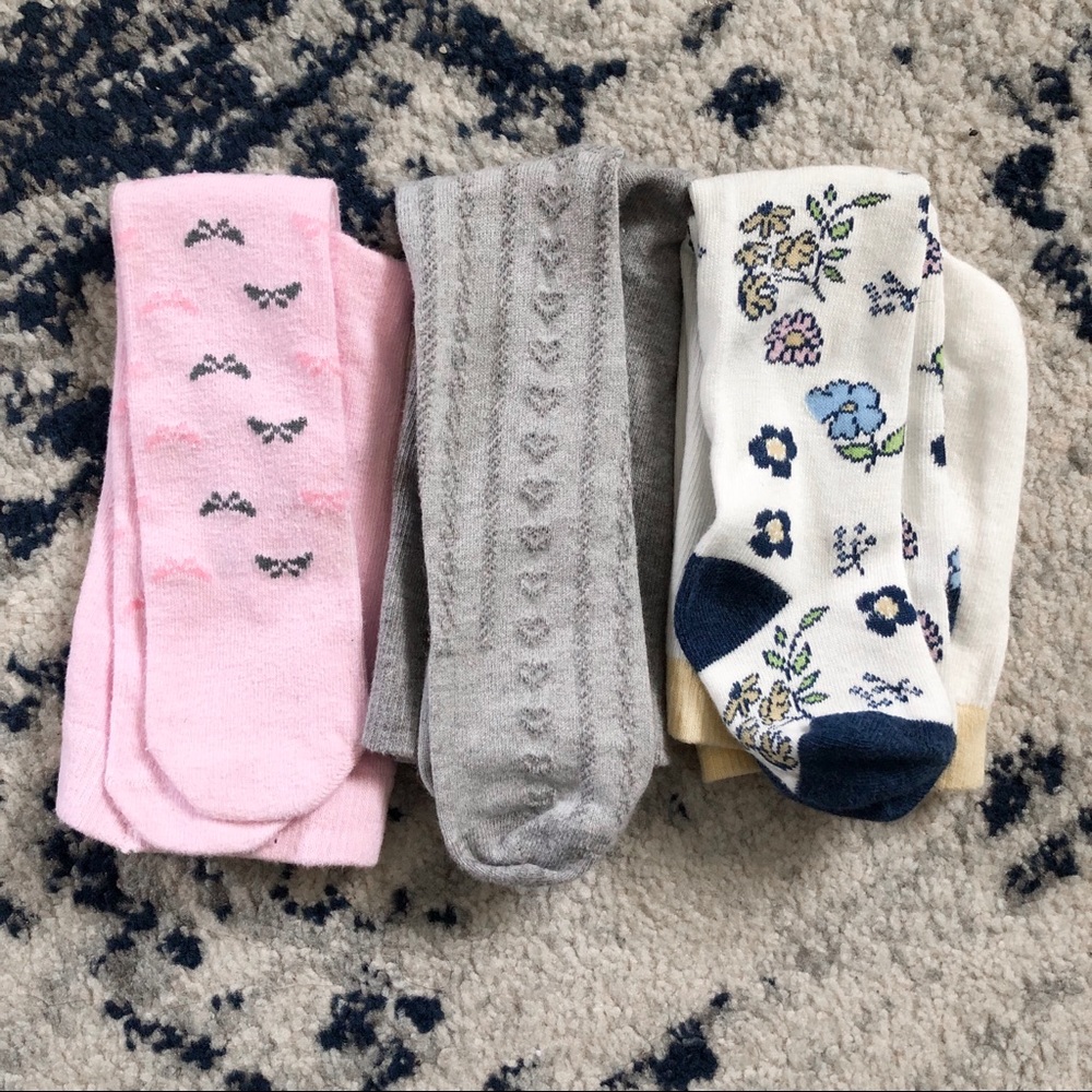 Baby Girl Tights. Size 0/9 months